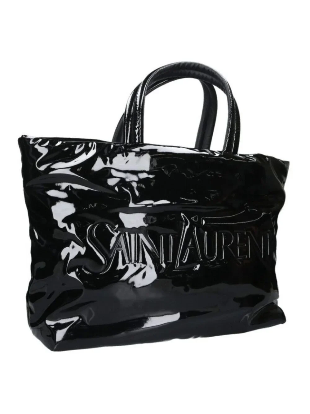 Saint Laurent Paris Logo Patent Maxi Tote